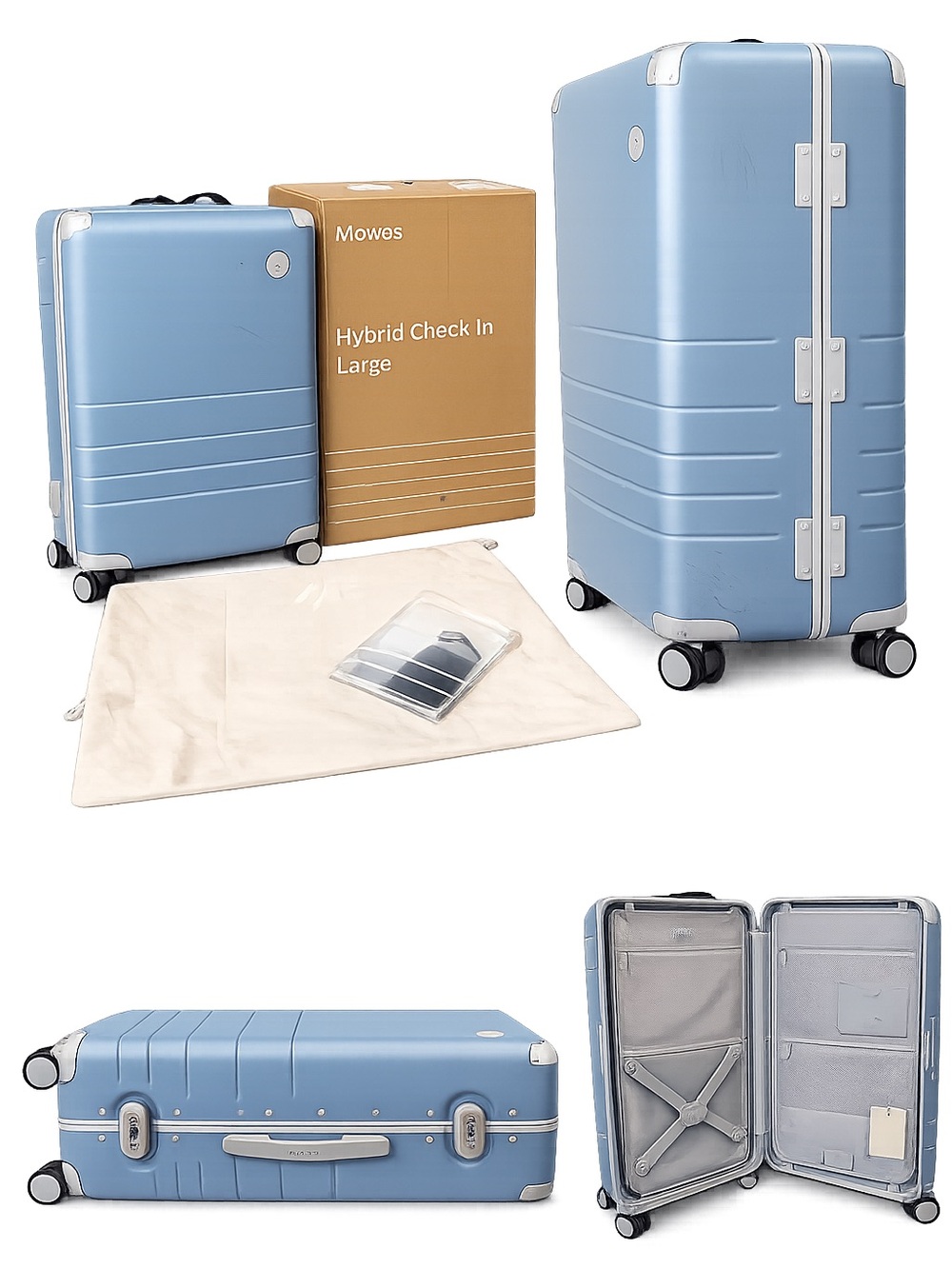 Monos Hybrid Check-In Large Suitcase – Elemental Blue